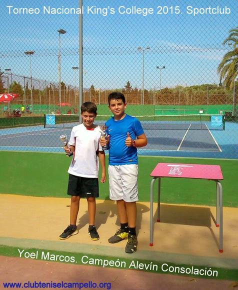 Yoel campeon alevin consolacion Sportclub 2015 rotulado